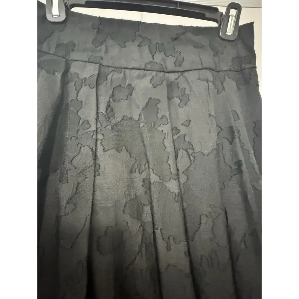 ELEMENTE CLEMENTE Black Jacquard Womens Midi Skirt Size Small See Description